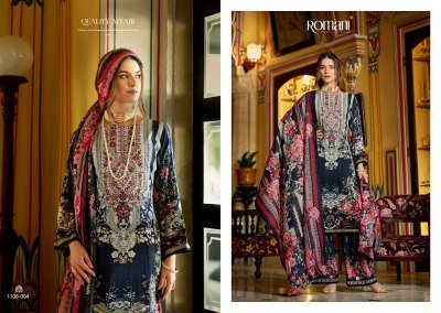 Romani Mahira Vol 2 Unstitched Soft Cotton Suit with Heavy Embroidery And Mal Mal Dupatta Wholesale dress material catalogs