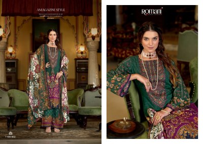 Romani Mahira Vol 2 Unstitched Soft Cotton Suit with Heavy Embroidery And Mal Mal Dupatta Wholesale dress material catalogs