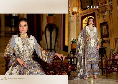 Romani Mahira Vol 2 Unstitched Soft Cotton Suit with Heavy Embroidery And Mal Mal Dupatta Wholesale dress material catalogs