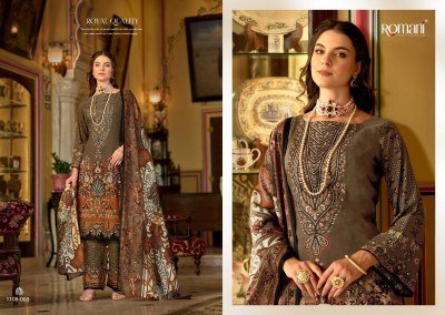 Romani Mahira Vol 2 Unstitched Soft Cotton Suit with Heavy Embroidery And Mal Mal Dupatta Wholesale dress material catalogs