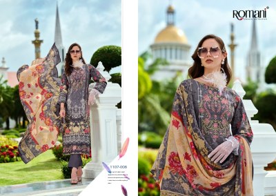 Romani Presents Aarzu Vol 19 Designer Embroidered Cotton Suit Unstitched Set Wholesale  dress material catalogs