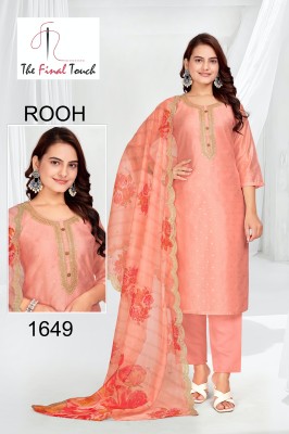 Rooh by R R fashion designer embroidered kurti pant and dupatta catalogue at low rate readymade suit catalogs