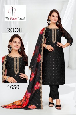 Rooh by R R fashion designer embroidered kurti pant and dupatta catalogue at low rate readymade suit catalogs