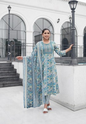 Roop vol 1 by mystic 9 premium quality cotton foil printed embroidered kurti pant and dupatta catalogue  readymade suit catalogs