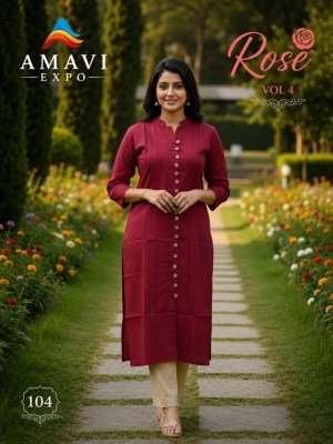 Rose Vol 4 Premium Twill Rayon Kurti Collection kurtis catalogs