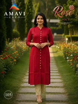 Rose Vol 4 Premium Twill Rayon Kurti Collection kurtis catalogs