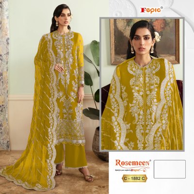 Rosemeen 1882 by Fepic Georgette embroidered unstitched pakistanis suit collection Amavi