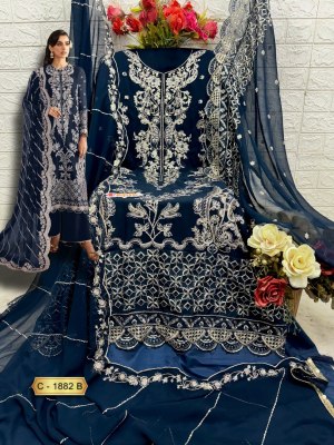 Rosemeen 1882 by Fepic Georgette embroidered unstitched pakistanis suit collection pakistani suit catalogs