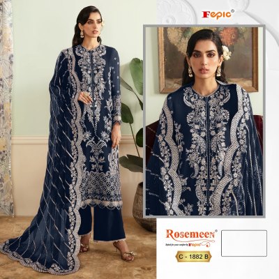 Rosemeen 1882 by Fepic Georgette embroidered unstitched pakistanis suit collection pakistani suit catalogs