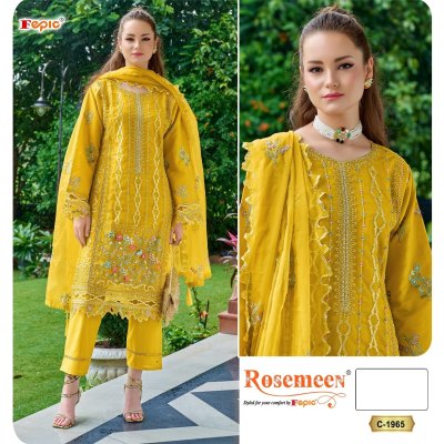 Rosemeen 1965 by Fepic Organza Embroidered Handwork Pakistani suit with wholesale price Amavi