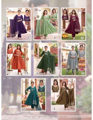 Rosy Roman Silk Dori Sequence Embroidery Kurti Pant with Jacquard Dupatta 3 Piece Set kurti pant with dupatta Catalogs