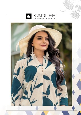 Rosy by Kadlee Flex reyon printed Kurta with pant in budget range readymade suit catalogs