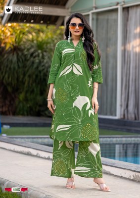 Rosy by Kadlee Flex reyon printed Kurta with pant in budget range readymade suit catalogs