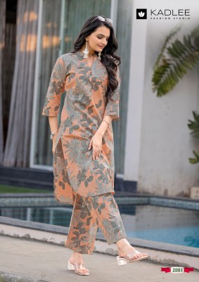 Rosy by Kadlee Flex reyon printed Kurta with pant in budget range readymade suit catalogs