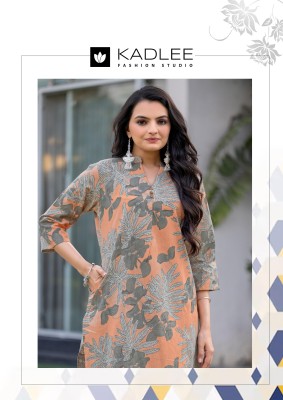 Rosy by Kadlee Flex reyon printed Kurta with pant in budget range readymade suit catalogs