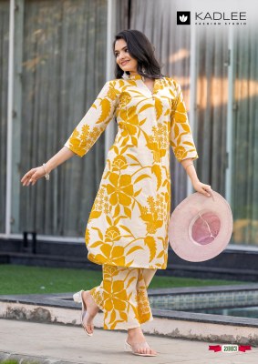 Rosy by Kadlee Flex reyon printed Kurta with pant in budget range readymade suit catalogs