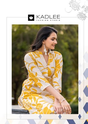 Rosy by Kadlee Flex reyon printed Kurta with pant in budget range readymade suit catalogs