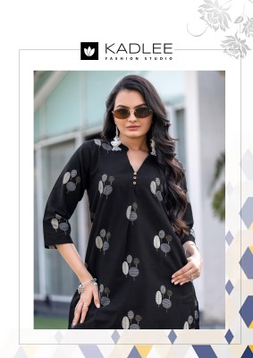 Rosy by Kadlee Flex reyon printed Kurta with pant in budget range readymade suit catalogs