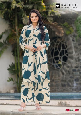 Rosy by Kadlee Flex reyon printed Kurta with pant in budget range readymade suit catalogs