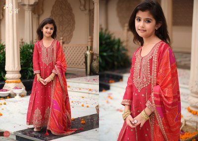Royal-Kids Nanni-Munni Kids Wear Simer Embroidery 2-Piece Set with Viscose Dola Dupatta readymade suit catalogs