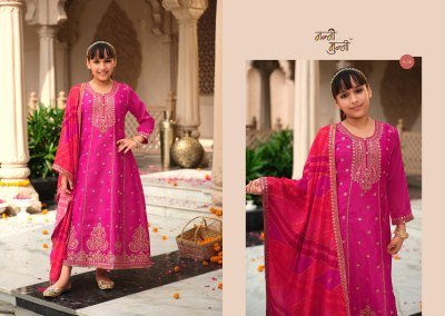 Royal-Kids Nanni-Munni Kids Wear Simer Embroidery 2-Piece Set with Viscose Dola Dupatta readymade suit catalogs