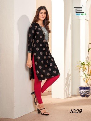Royal Queen by Blue Hills Zari sequence embroidered Kurti catalogue at low rate kurtis catalogs