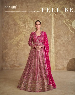 Royal by Sayuri designer real georgette heavy embroidered gown catalogue at low rate gown catalogs