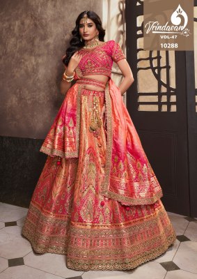 Royal by Vrindavan vol 47 banarasi silk designer lehenga choli catalogue at affordable rate lehenga choli catalogs