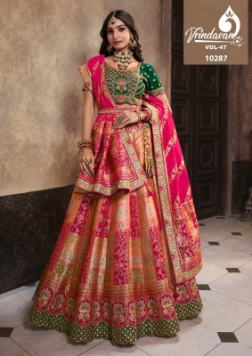 Royal by Vrindavan vol 47 banarasi silk designer lehenga choli catalogue at affordable rate lehenga choli catalogs