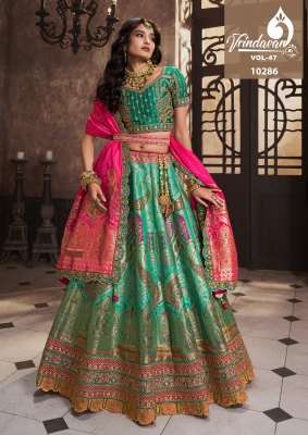 Royal by Vrindavan vol 47 banarasi silk designer lehenga choli catalogue at affordable rate lehenga choli catalogs