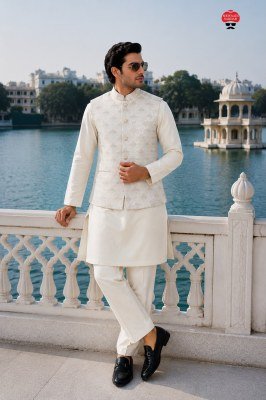 Royale Collection Kurta Pant with Sequins Koti Set mens kurta