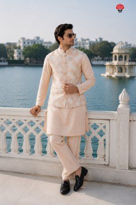 Royale Collection Kurta Pant with Sequins Koti Set mens kurta
