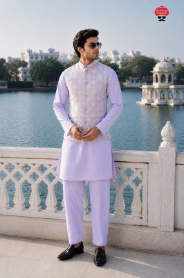 Royale Collection Kurta Pant with Sequins Koti Set mens kurta