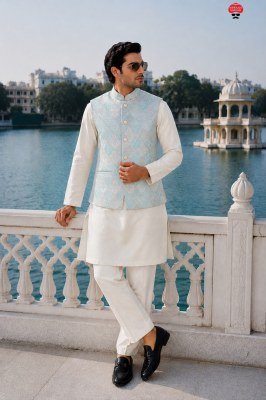 Royale Collection Kurta Pant with Sequins Koti Set mens kurta