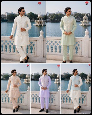 Royale Collection Kurta Pant with Sequins Koti Set mens kurta