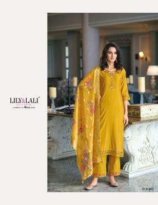 Rubab by Lily and lali Hand embroidered fancy kurti pant and dupatta catalogue at affordable rate readymade suit catalogs