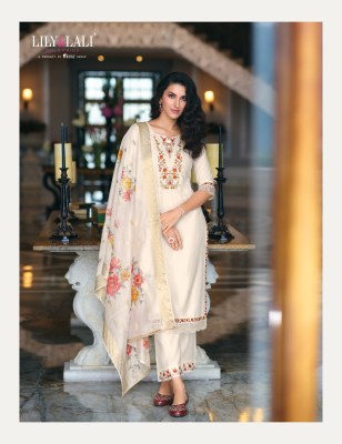 Rubab by Lily and lali Hand embroidered fancy kurti pant and dupatta catalogue at affordable rate readymade suit catalogs