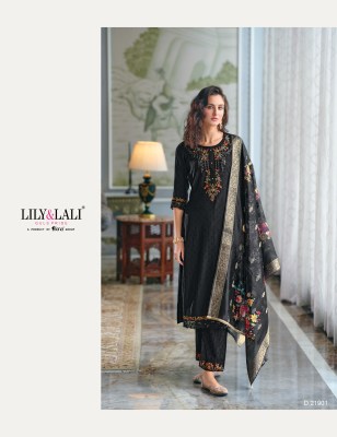 Rubab by Lily and lali Hand embroidered fancy kurti pant and dupatta catalogue at affordable rate readymade suit catalogs