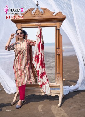 Rubina vol 9 by Mystic 9 Premium Quality reyon top bottom and dupatta catalogue at affordable rate readymade suit catalogs