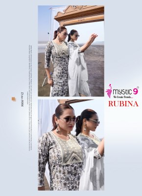 Rubina vol 9 by Mystic 9 Premium Quality reyon top bottom and dupatta catalogue at affordable rate readymade suit catalogs