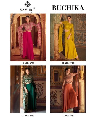 Ruchika by Sayuri Designer Premium Heavy Embroidered Kurti pant and dupatta collection readymade suit catalogs