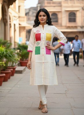 Rung Yashika Vol 8 Cotton Fabric with Computer Embroidery Bulk Wholesale  Rung Kurti 