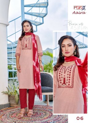 Rung by Aaira present heavy Bangalory cotton weaving kurti pant and dupatta catalogue at affordable rate  readymade suit catalogs