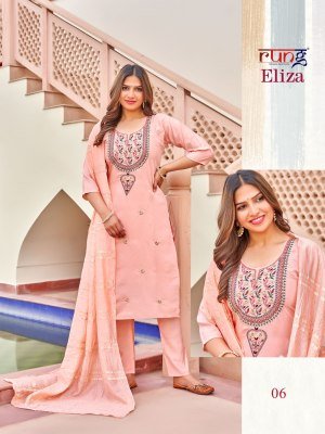 Rung by Eliza heavy roman silk embroidered readymade designer suit catalogue at low rate  readymade suit catalogs
