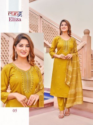 Rung by Eliza heavy roman silk embroidered readymade designer suit catalogue at low rate  readymade suit catalogs