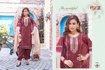 Rung present Afghani heavy roman silk with embroidered kurti afghani with dupatta catalogue at wholesale price readymade suit catalogs