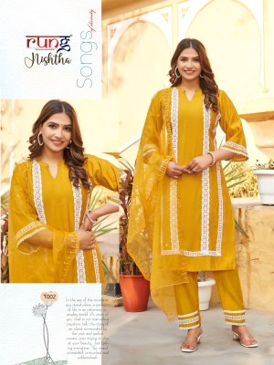 Rung present Nishtha heavy roman silk with embroidered readymade suit catalogue at wholesale price readymade suit catalogs
