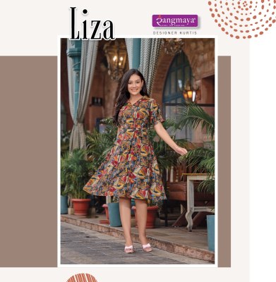 Rungmaya present Liza premium floral printed flared kurti catalogue at wholesale price Rung Kurti 