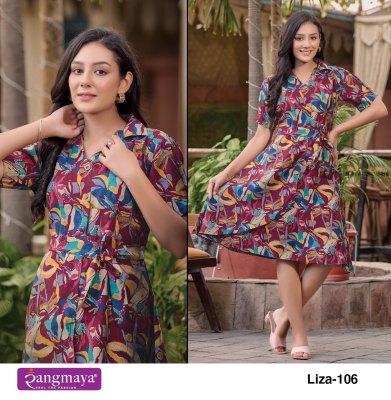 Rungmaya present Liza premium floral printed flared kurti catalogue at wholesale price kurtis catalogs