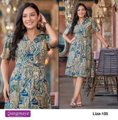 Rungmaya present Liza premium floral printed flared kurti catalogue at wholesale price kurtis catalogs